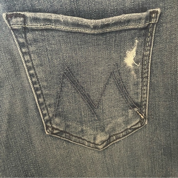 MOTHER The Mid Rise Dazzler Ankle Fray Jeans Weekend Warrior Size 26 EUC - Picture 9 of 14